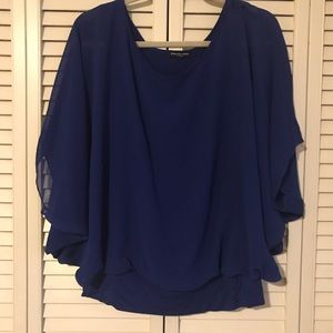 Royal blue flowing top